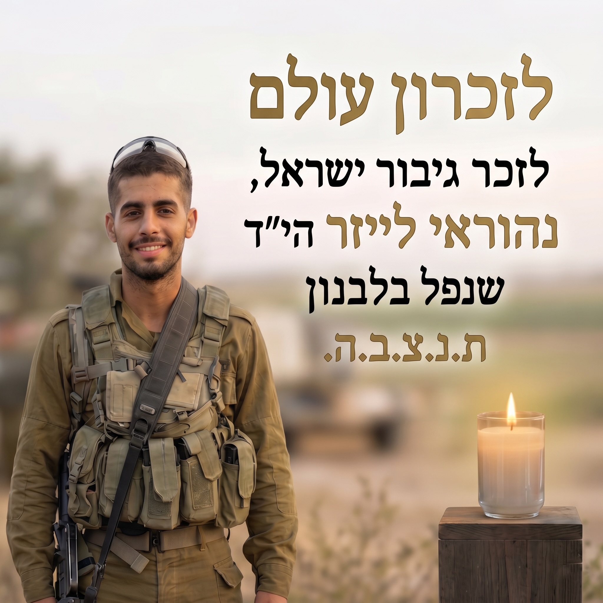 משפחת אייסמול מרכינה ראש בכאב ומשתתפת בצערה הכבד של המשפחה על נפילתו של סמל נהוראי לייזר הי״ד, לוחם בגדוד ההנדסה הקרבית 601, עוצבת ‘עקבות הברזל’. 
יהי זכרו ברוך.